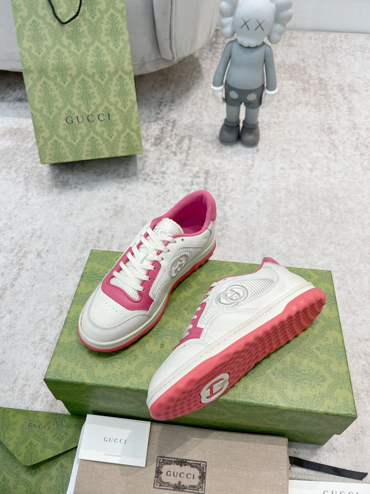 Giày Gucci MAC80 Sneaker White and Pink Like Auth