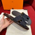 Dép Hermes Izmir Xanh Bleu Brut Da Denim Best Quality