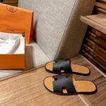 Dép Hermes da Epsom Đen Đế Nâu Like Auth