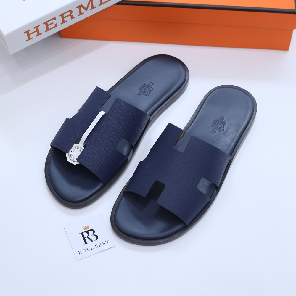Dép Hermes Izmir da Epsom Xanh Navy Like Auth