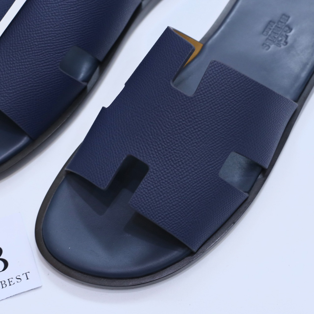 Dép Hermes Izmir da Epsom Xanh Navy Like Auth