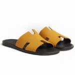 Dép Hermes Lemon Yellow da Epsom Đế Lót Đen Like Auth