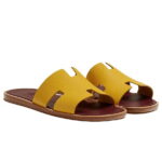 Dép Hermes Lemon Yellow da Epsom lót đế Đỏ Mận Like Auth