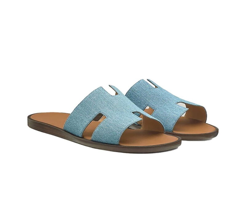 Dép Hermes Izmir Sea Green Da Denim Like Auth