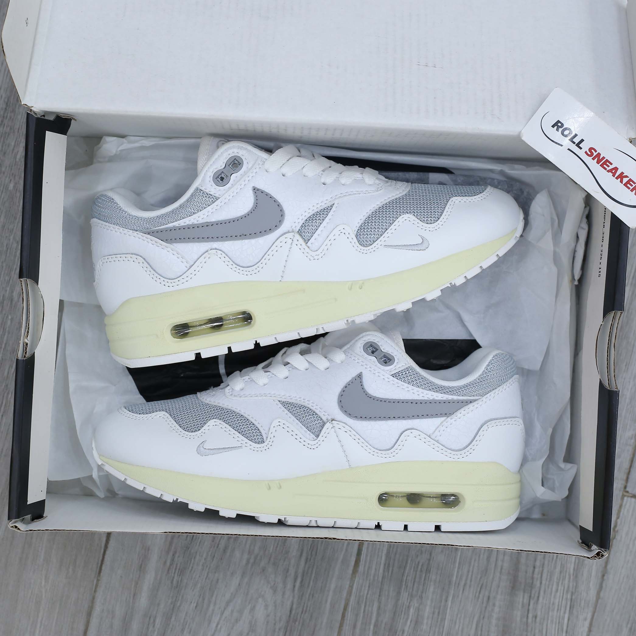Giày Nike Air Max 1 Patta Waves ‘White Grey’ Like Auth