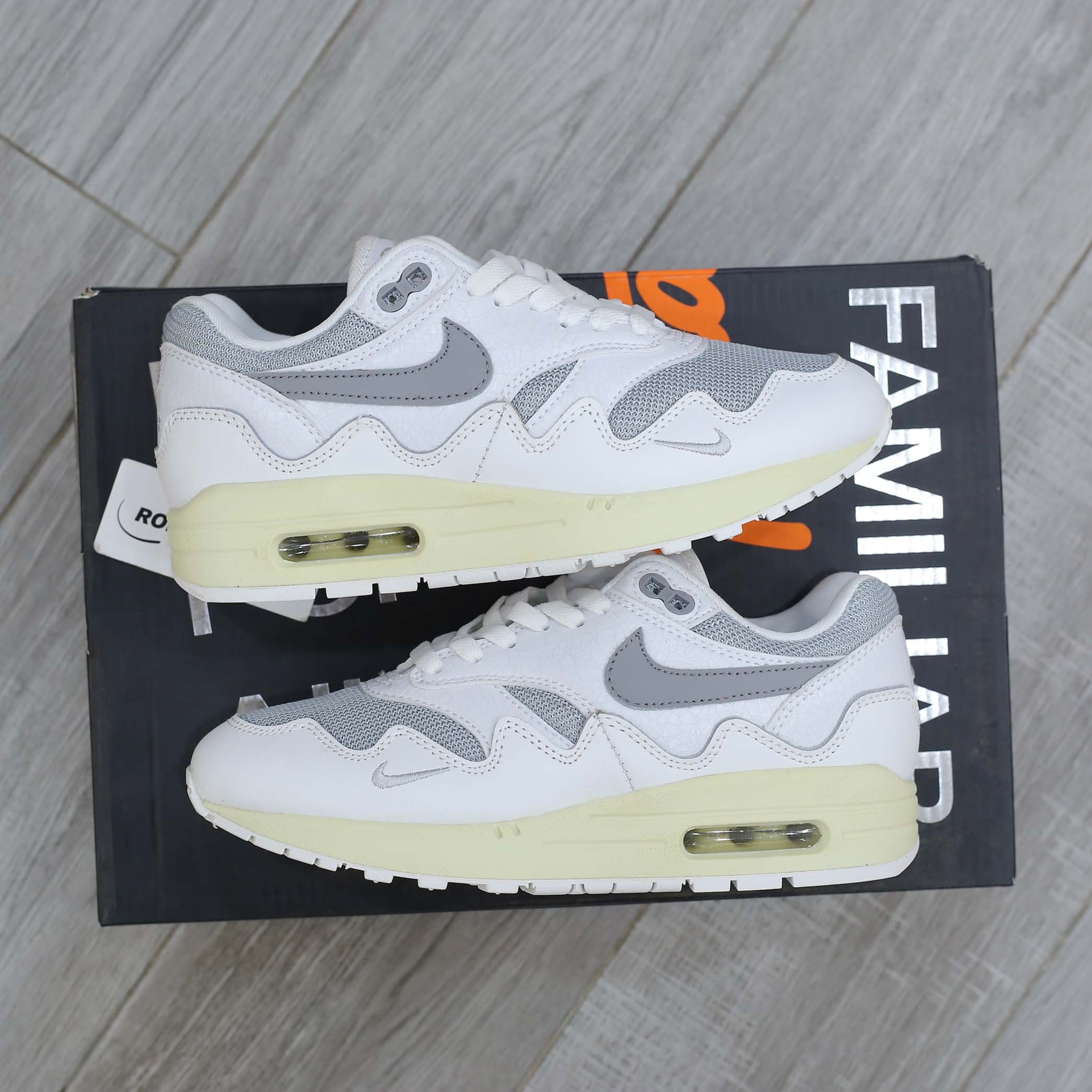 Giày Nike Air Max 1 Patta Waves ‘White Grey’ Like Auth