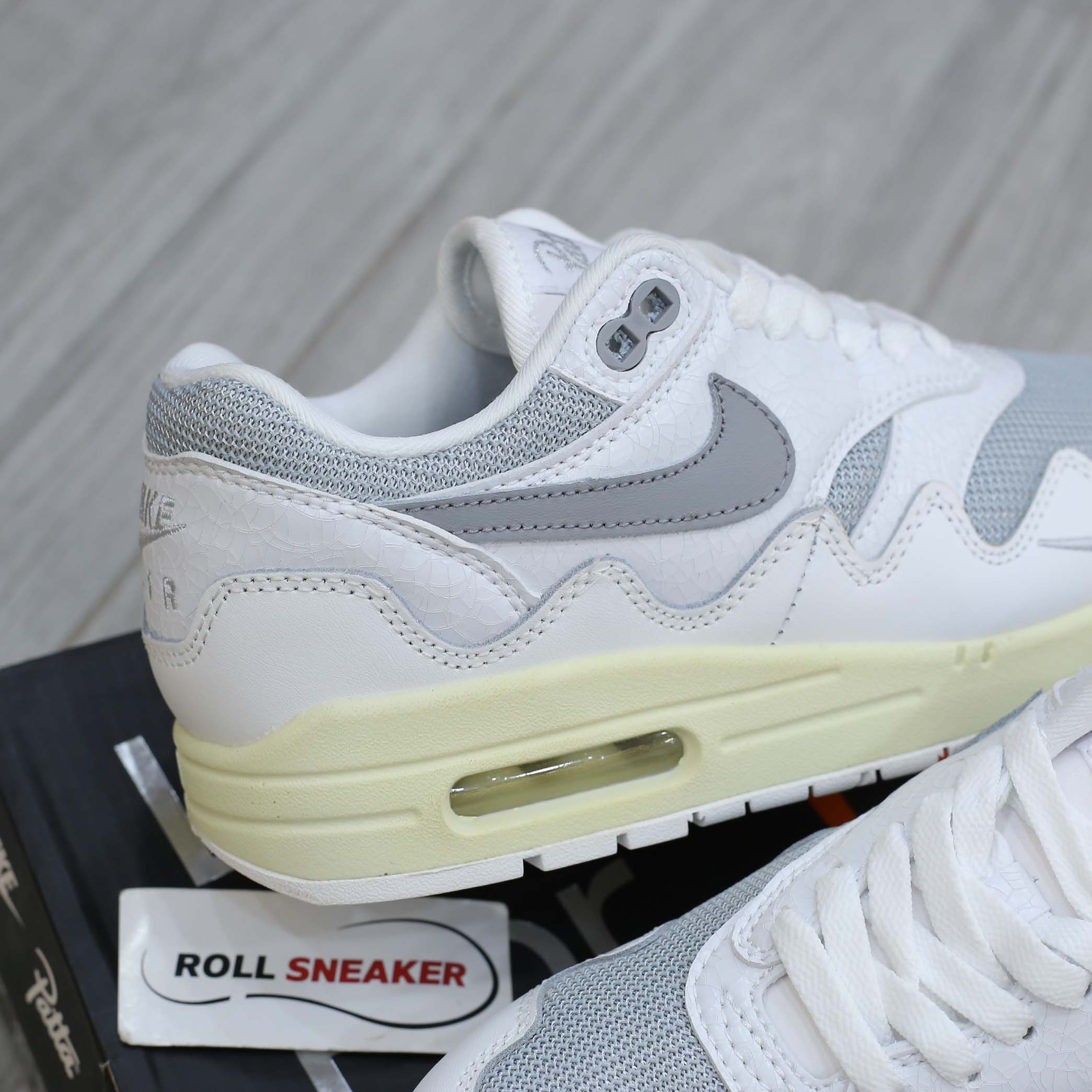 Giày Nike Air Max 1 Patta Waves ‘White Grey’ Like Auth