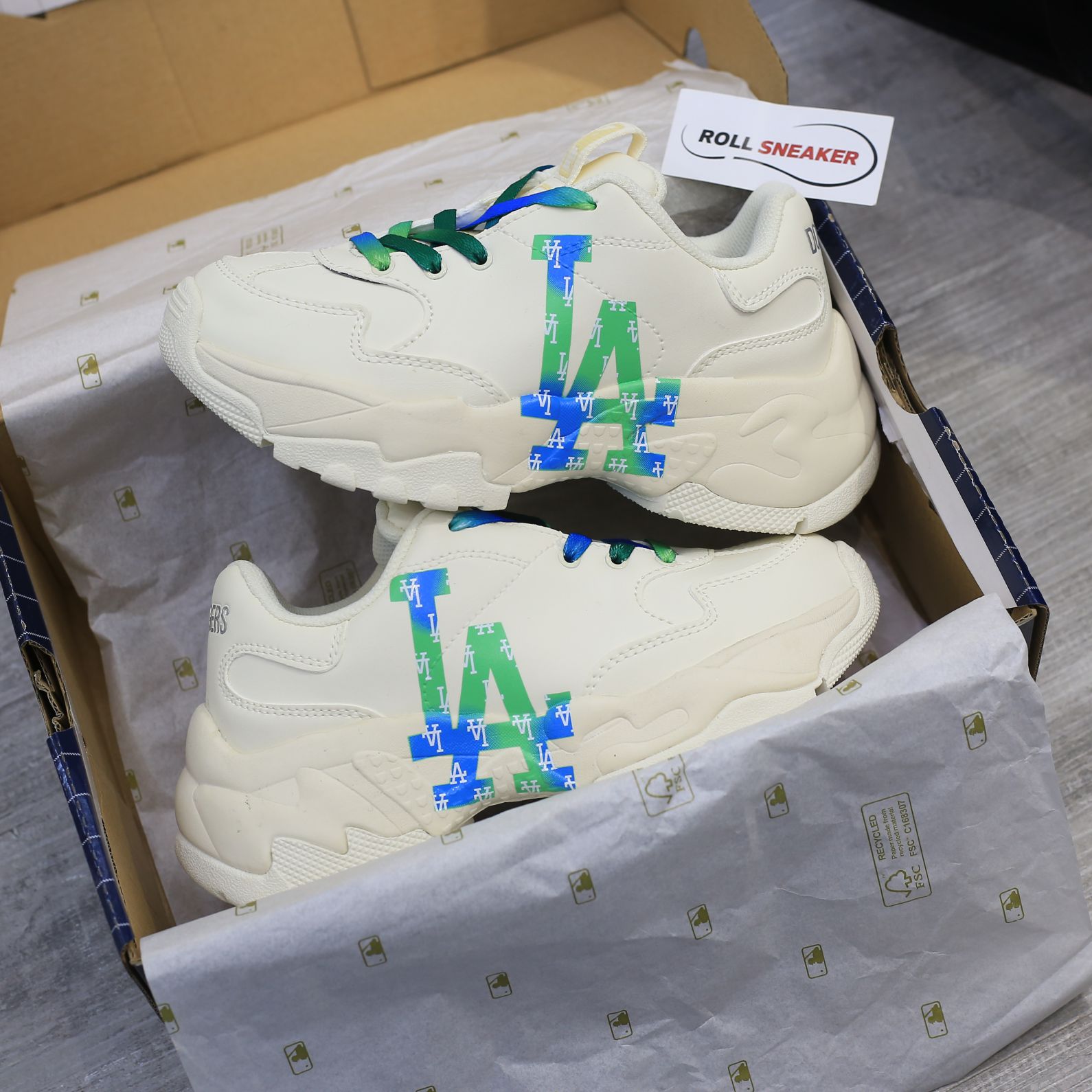 Giày MLB BigBall Chunky A Gradient Classic Monogram LA Dodgers Like Auth