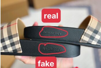 Hướng dẫn cách phân biệt dép Burberry Auth