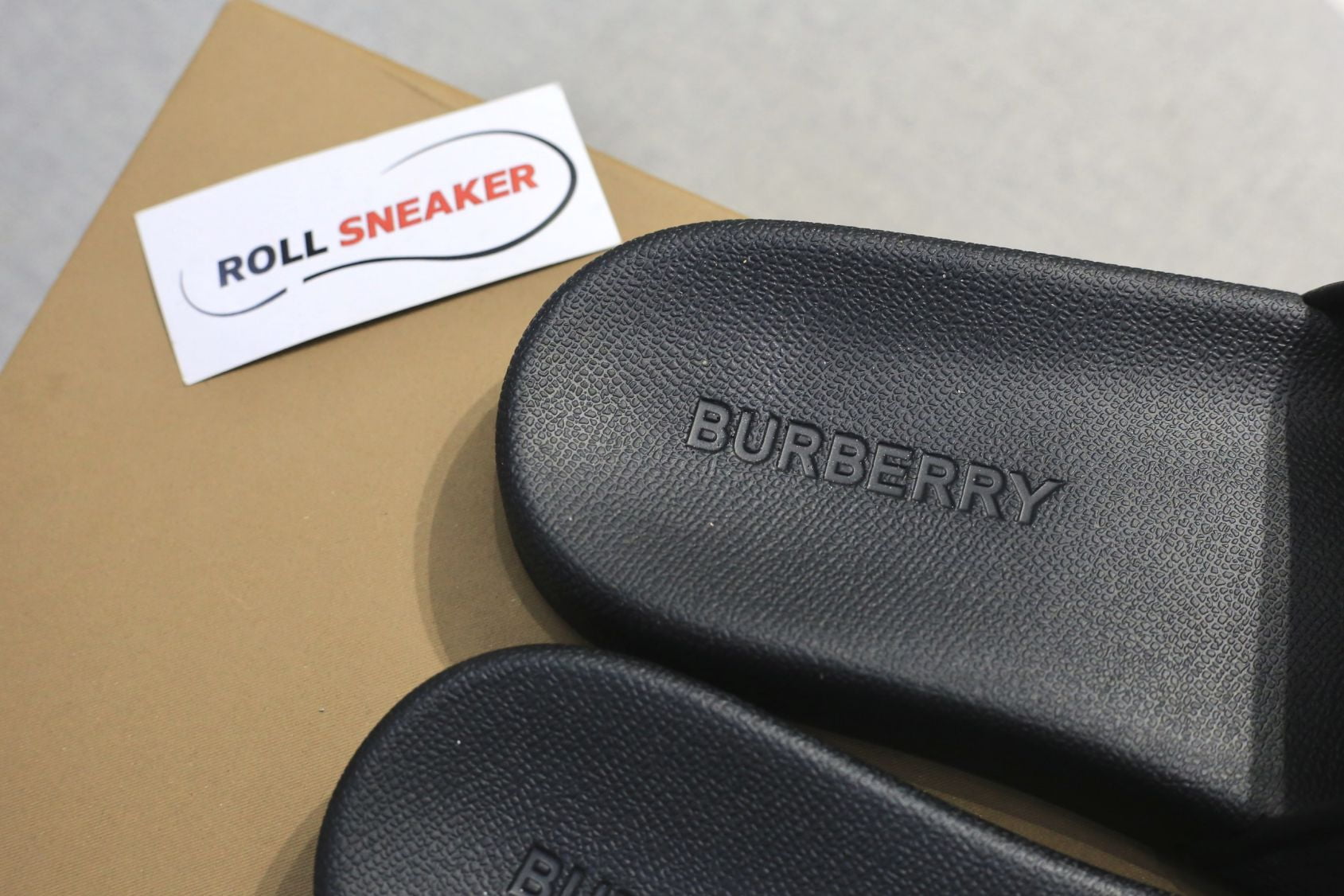 Dép Nam Burberry Check Cotton and Mesh Slides