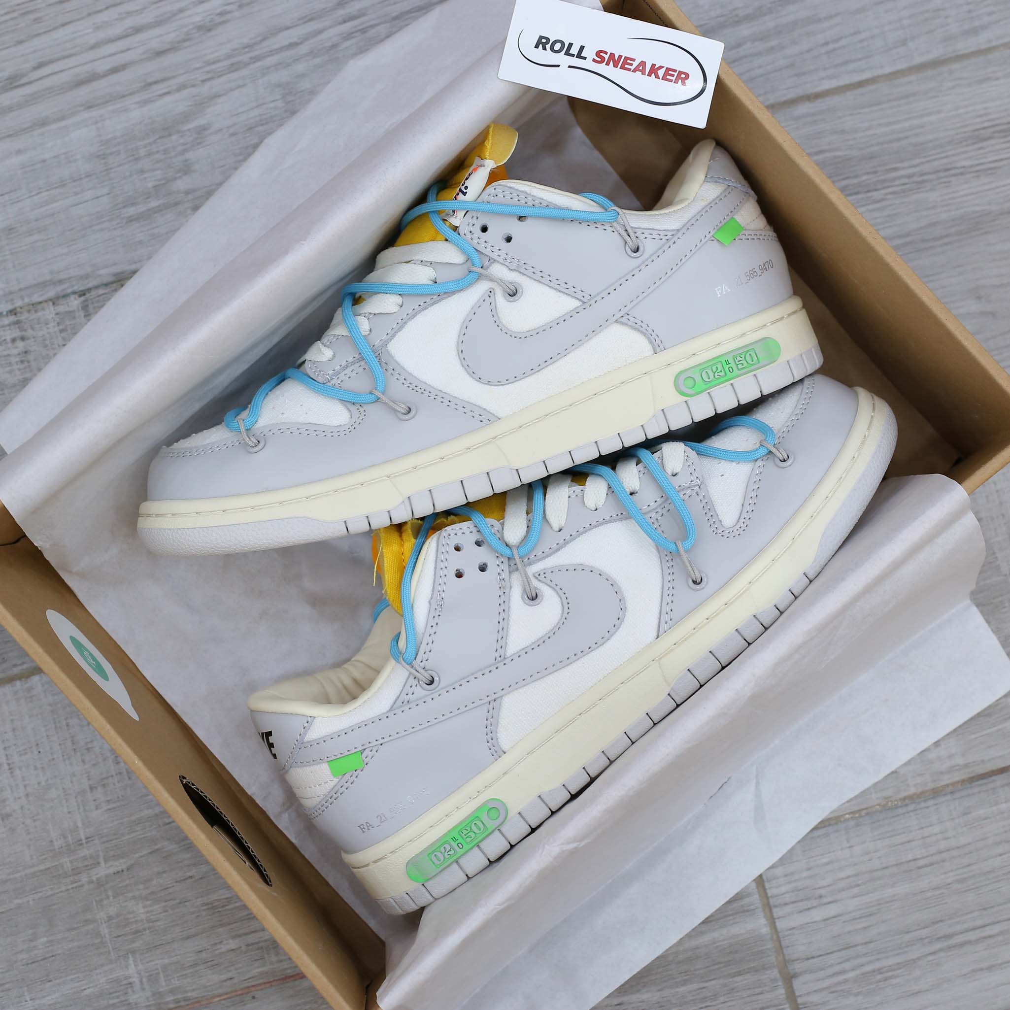 Giày Nike Off-White x Dunk Low ‘Lot 02 Of 50’ Like Auth