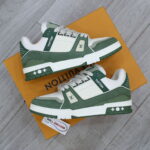 Giày Louis Vuitton LV Trainer Kaki Trơn 2023 Best Quality