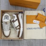 Giày Louis Vuitton LV Trainer Moka Trơn 2023 Best Quality