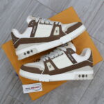 Giày Louis Vuitton LV Trainer Moka Trơn 2023 Best Quality