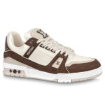 Giày Louis Vuitton LV Trainer Moka Trơn 2023 Best Quality