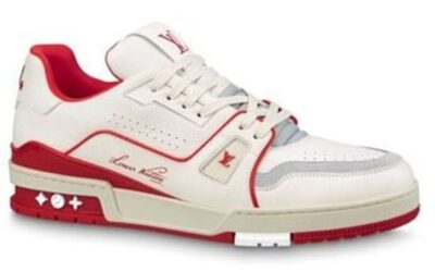 Giày Louis Vuitton Lv Trainer #54 Signature Marine Red Best Quality