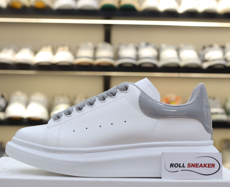 Giày Alexander Mcqueen Gót Xám Bóng Like Auth