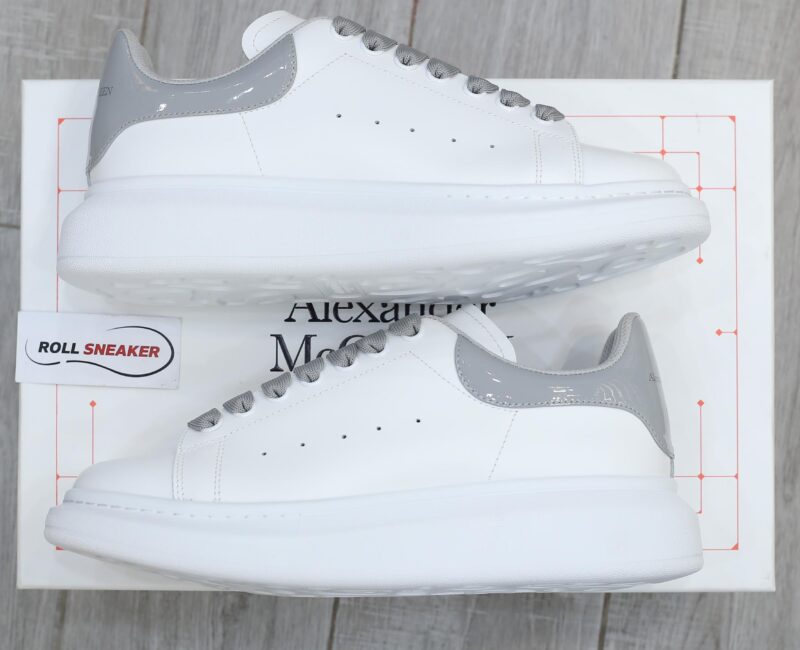 Giày Alexander Mcqueen Gót Xám Bóng Like Auth
