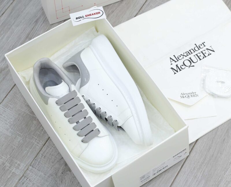 Giày Alexander Mcqueen Gót Xám Bóng Like Auth