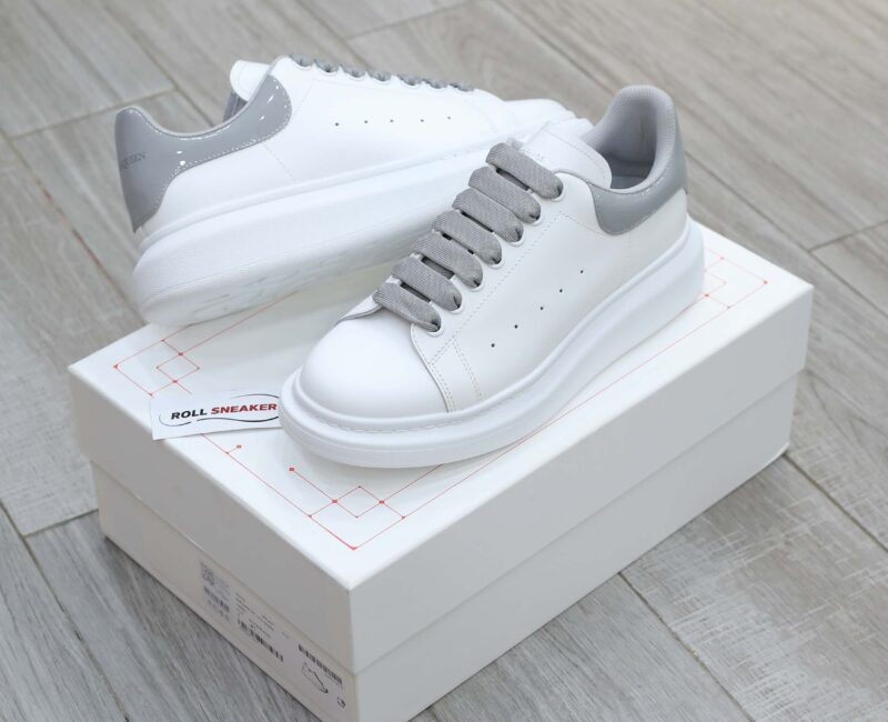 Giày Alexander Mcqueen Gót Xám Bóng Like Auth