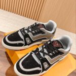 Giày Louis Vuitton Lv Trainer #54 Signature Black Grey Crystal