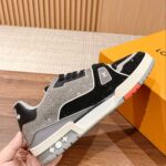 Giày Louis Vuitton Lv Trainer #54 Signature Black Grey Crystal