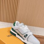 Giày Louis Vuitton Lv Trainer #54 Signature Green Strass