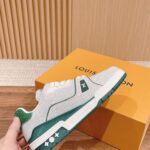 Giày Louis Vuitton Lv Trainer #54 Signature Green Strass