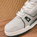 Giày Louis Vuitton Lv Trainer #54 Signature Green Strass