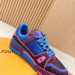 Giày Louis Vuitton LV Trainer Monogram Blue Strass