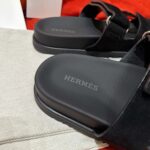 Dép Hermes Chypre Sandal Black Suede Best Quality