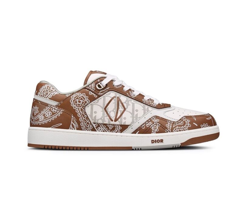 Giày Dior B27 Low Coffee White CD Paisley White Dior Oblique Like Auth