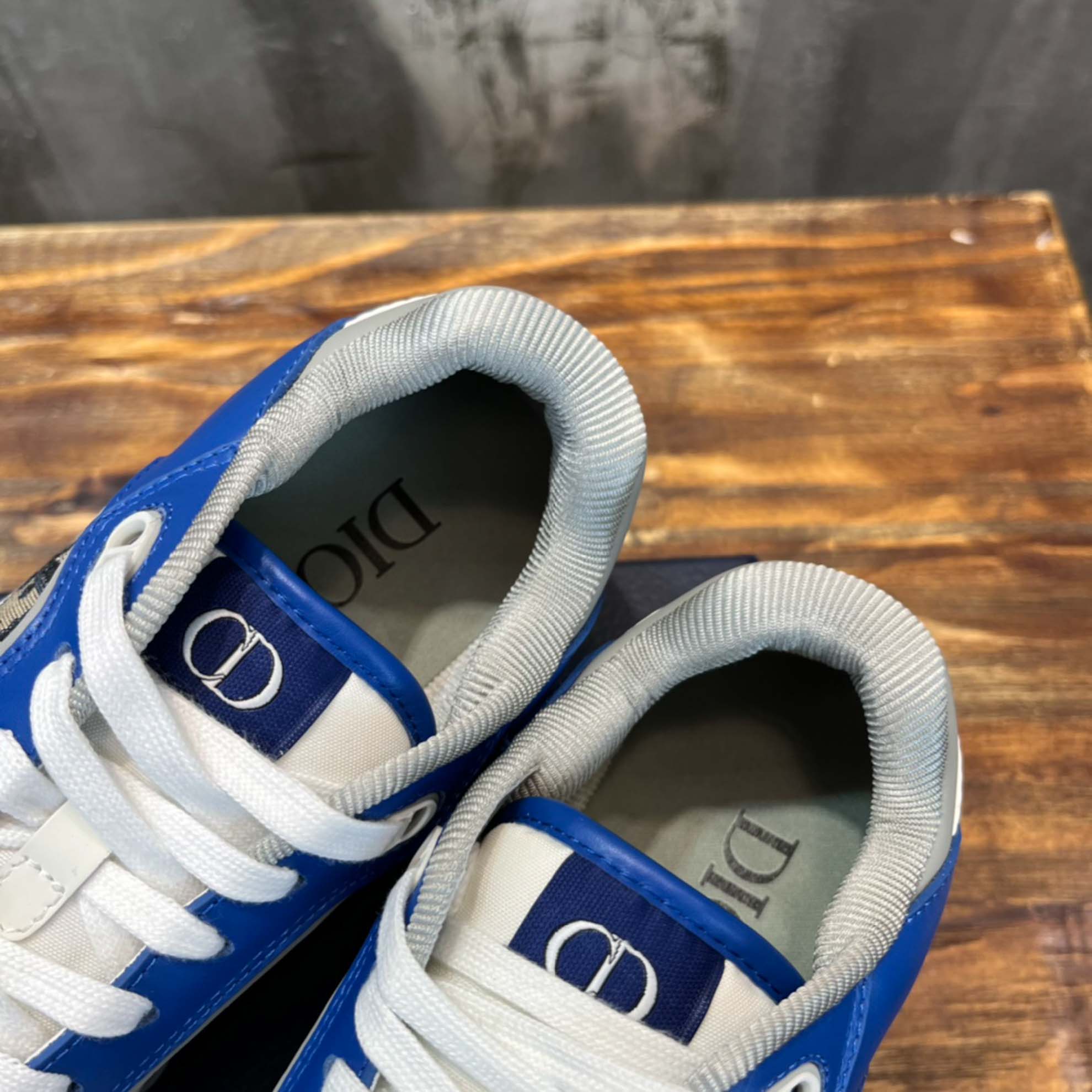 Giày Dior B27 Low Blue Grey White Beige Dior Oblique Jacquard Like Auth