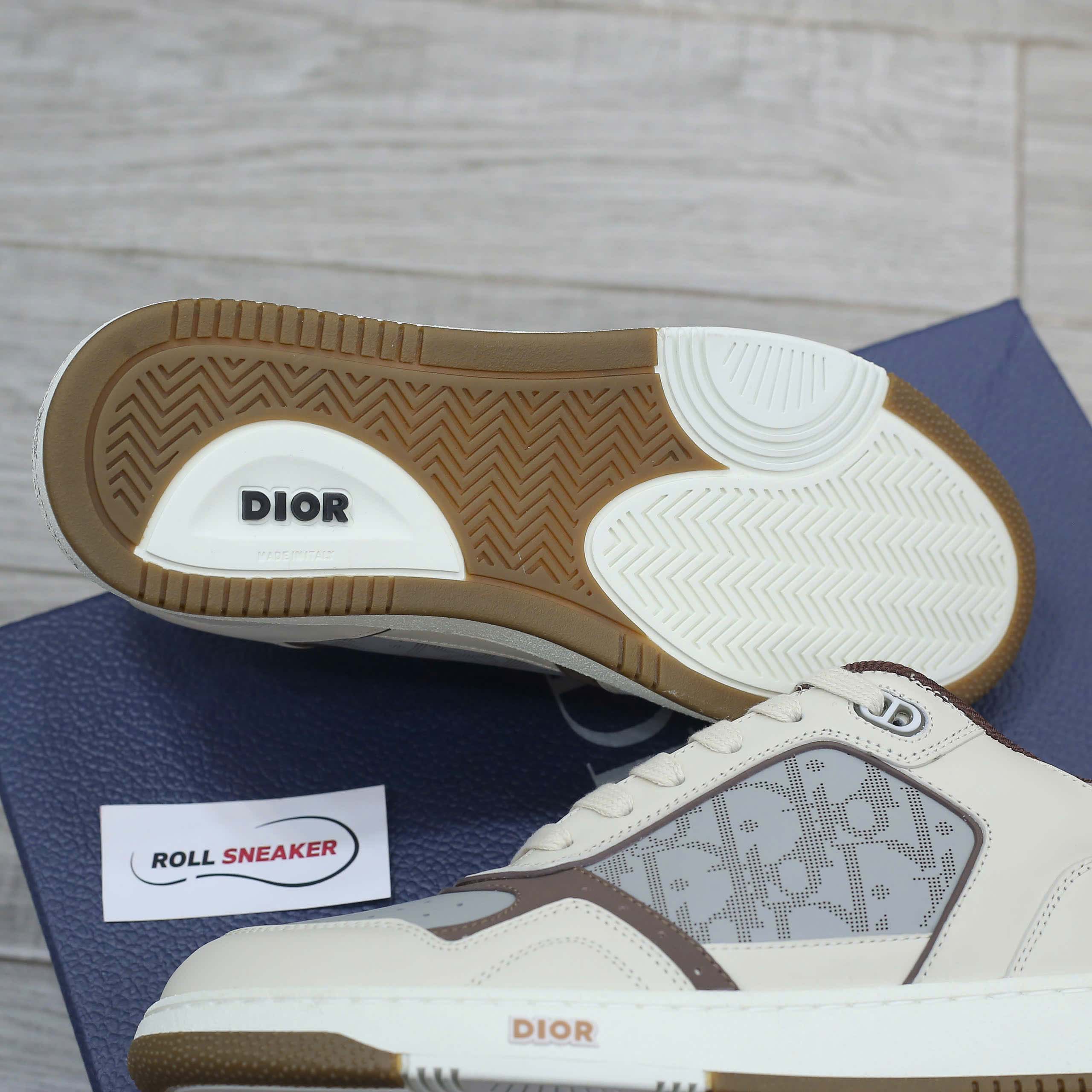 Giày Dior B27 Low 'Cream Greige with Christian Dior 1947 Signature' Like Auth