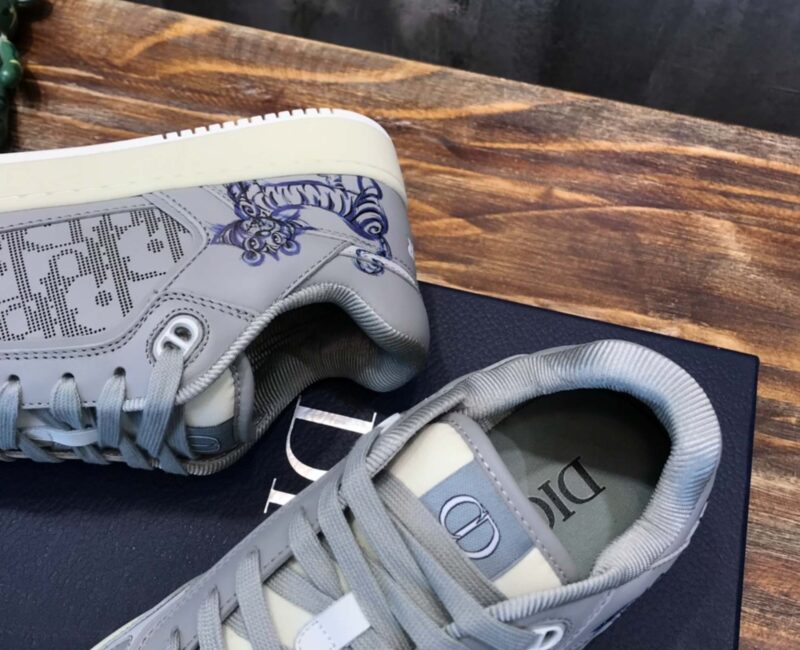 Giày Dior B27 Low Kenny Scharf Blue Tiger Print Like Auth