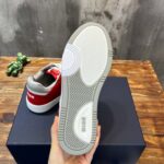 Giày Dior B27 Low Red Grey Dior Oblique Jacquard Like Auth