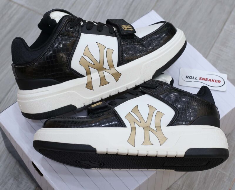 Giày MLB Chunky Liner Mid Lux New York Yankees Black Like Auth