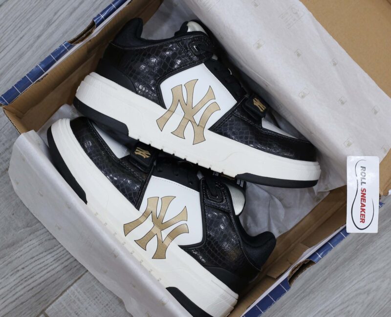 Giày MLB Chunky Liner Mid Lux New York Yankees Black Like Auth