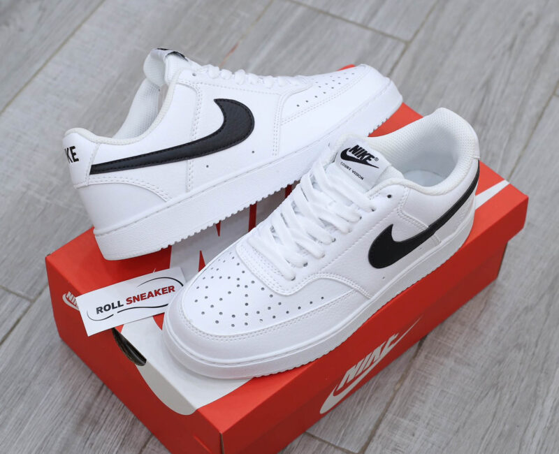 Giày Nike Court Vision Low Next Nature ‘White Black’