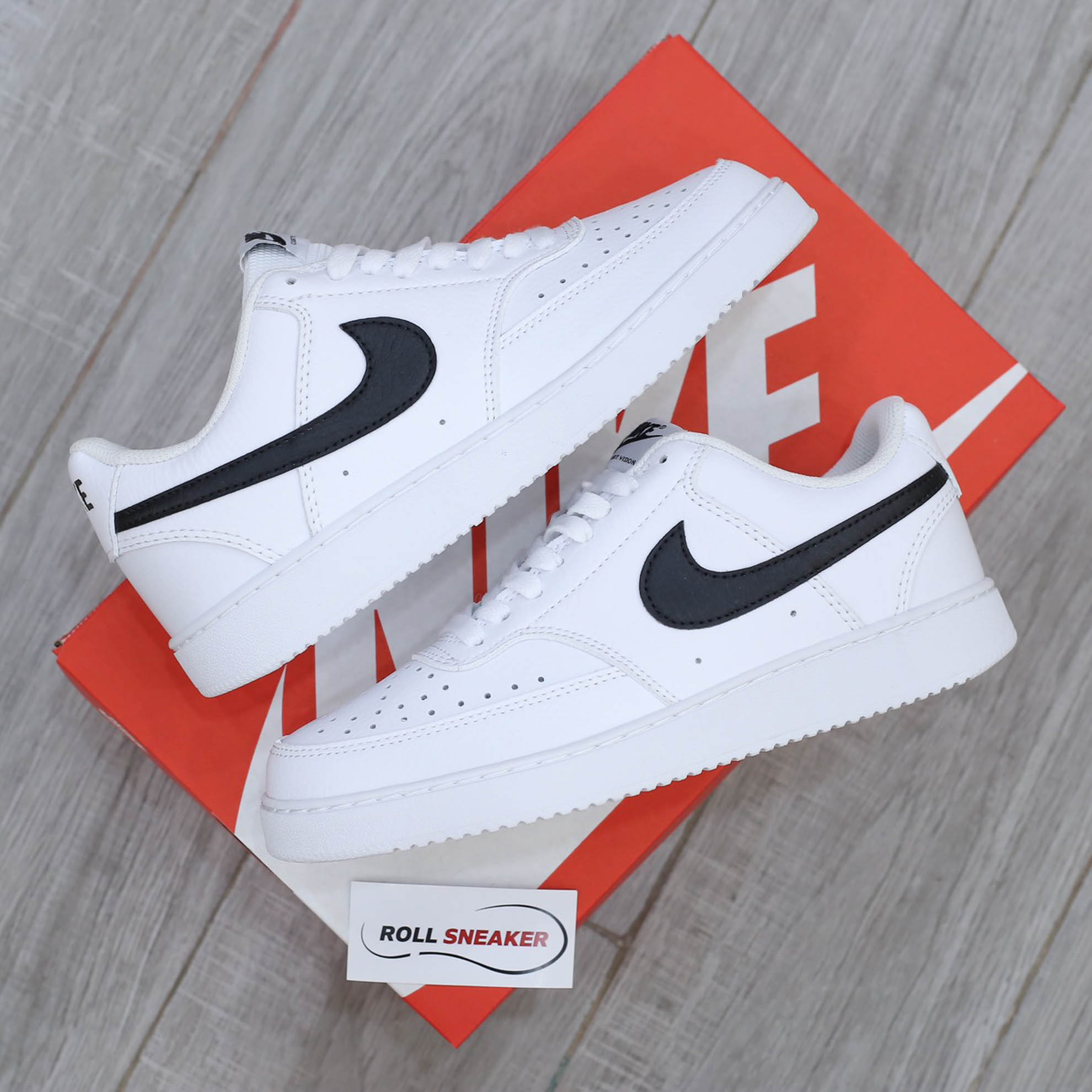 Giày Nike Court Vision Low Next Nature ‘White Black’