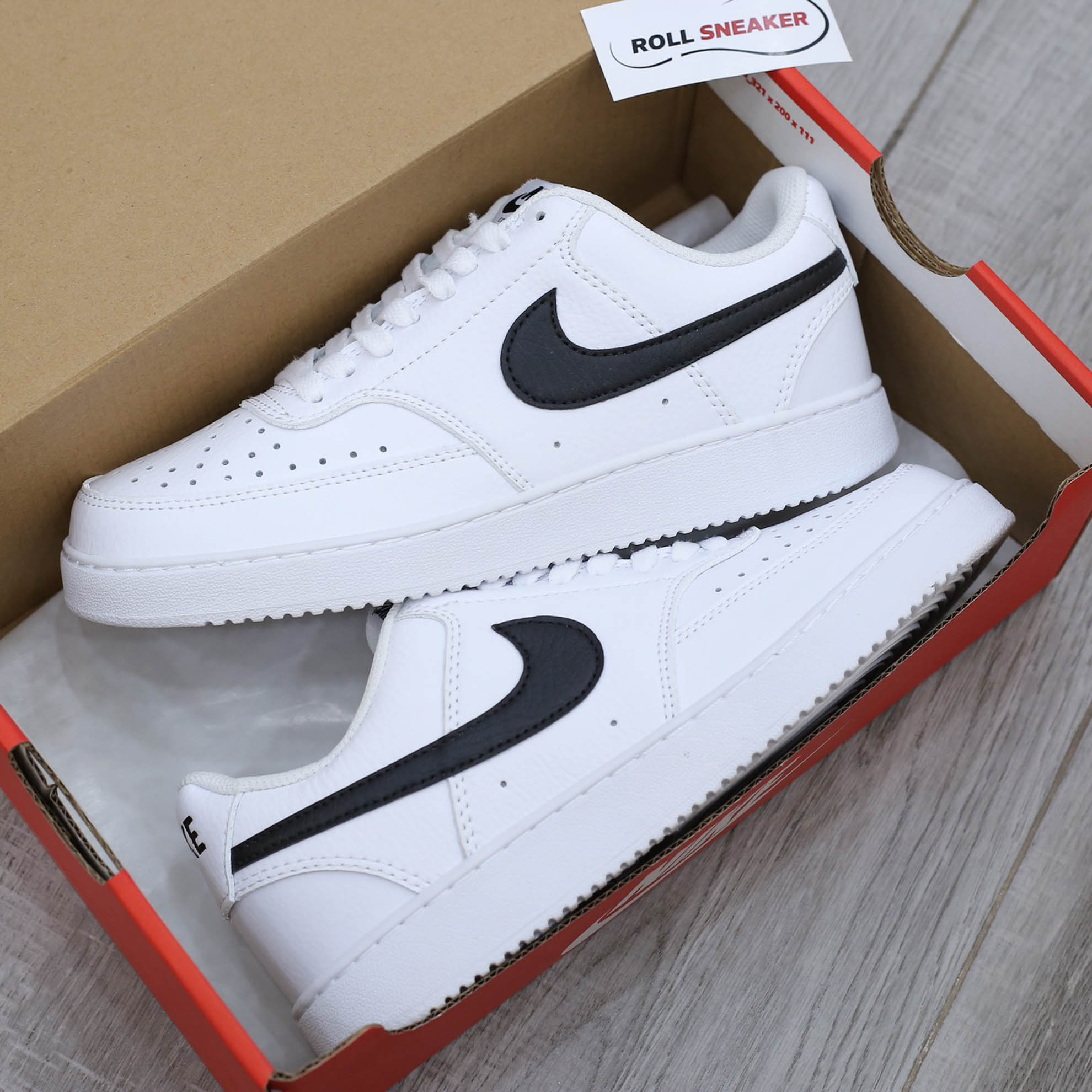 Giày Nike Court Vision Low Next Nature ‘White Black’