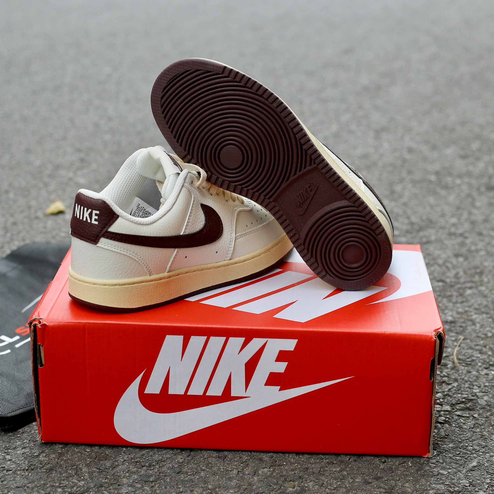 Giày Nike Court Vision Low 'White Red Gold'