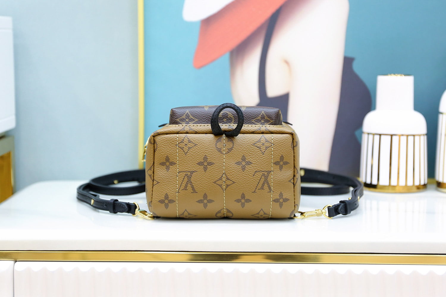 Balo Louis Vuitton 2019 Monogram Reverse Palm Springs Mini