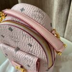 Balo MCM Powder Pink Patricia Visetos Convertible Mini Backpack