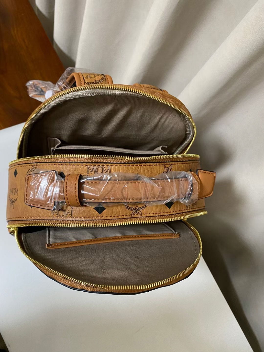 Balo MCM Stark Side Studs in Visetos Cognac