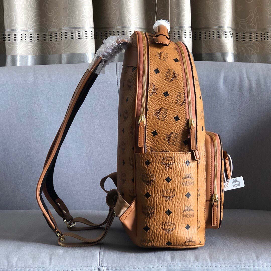 Balo MCM Stark Side Studs in Visetos Cognac