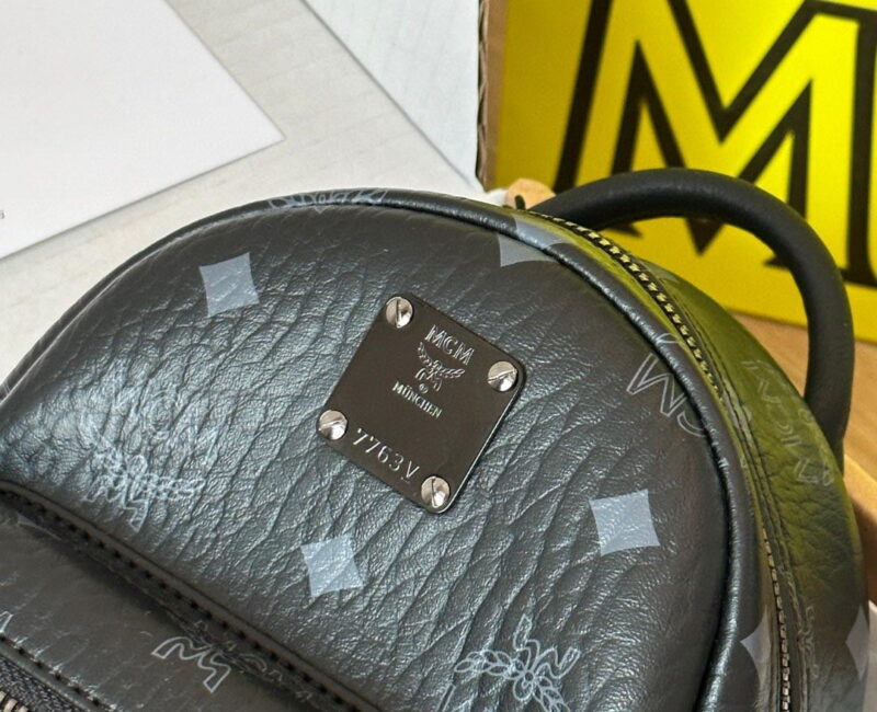 Balo MCM Stark Side Studs in Visetos Black Mini