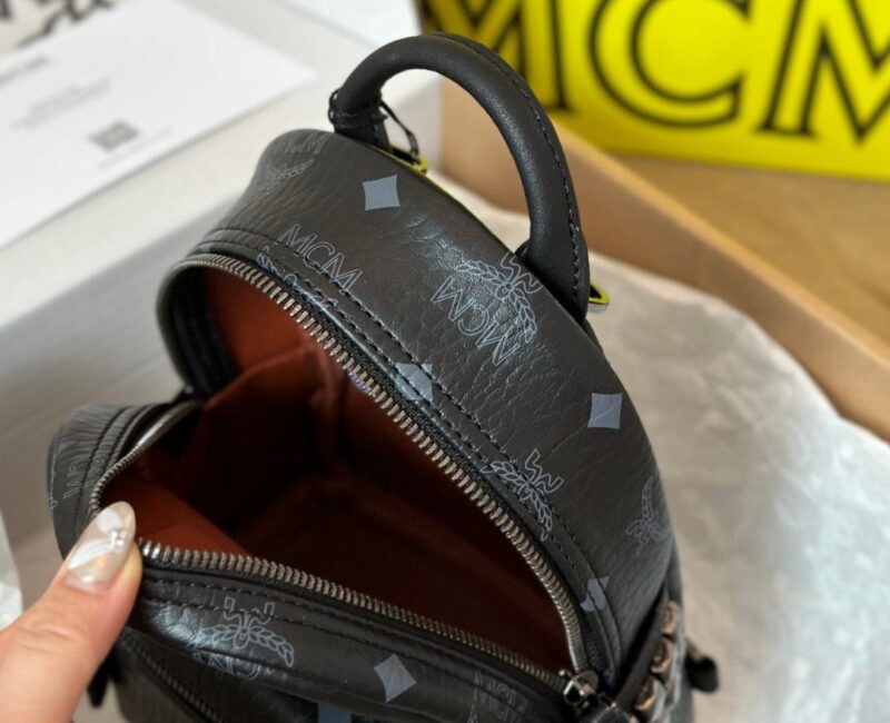 Balo MCM Stark Side Studs in Visetos Black Mini