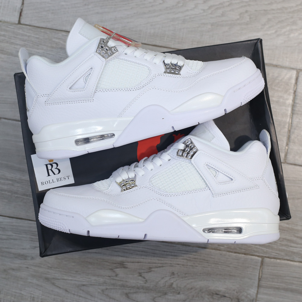 Giày Nike Air Jordan 4 Retro Pure Money (full trắng) Best Quality