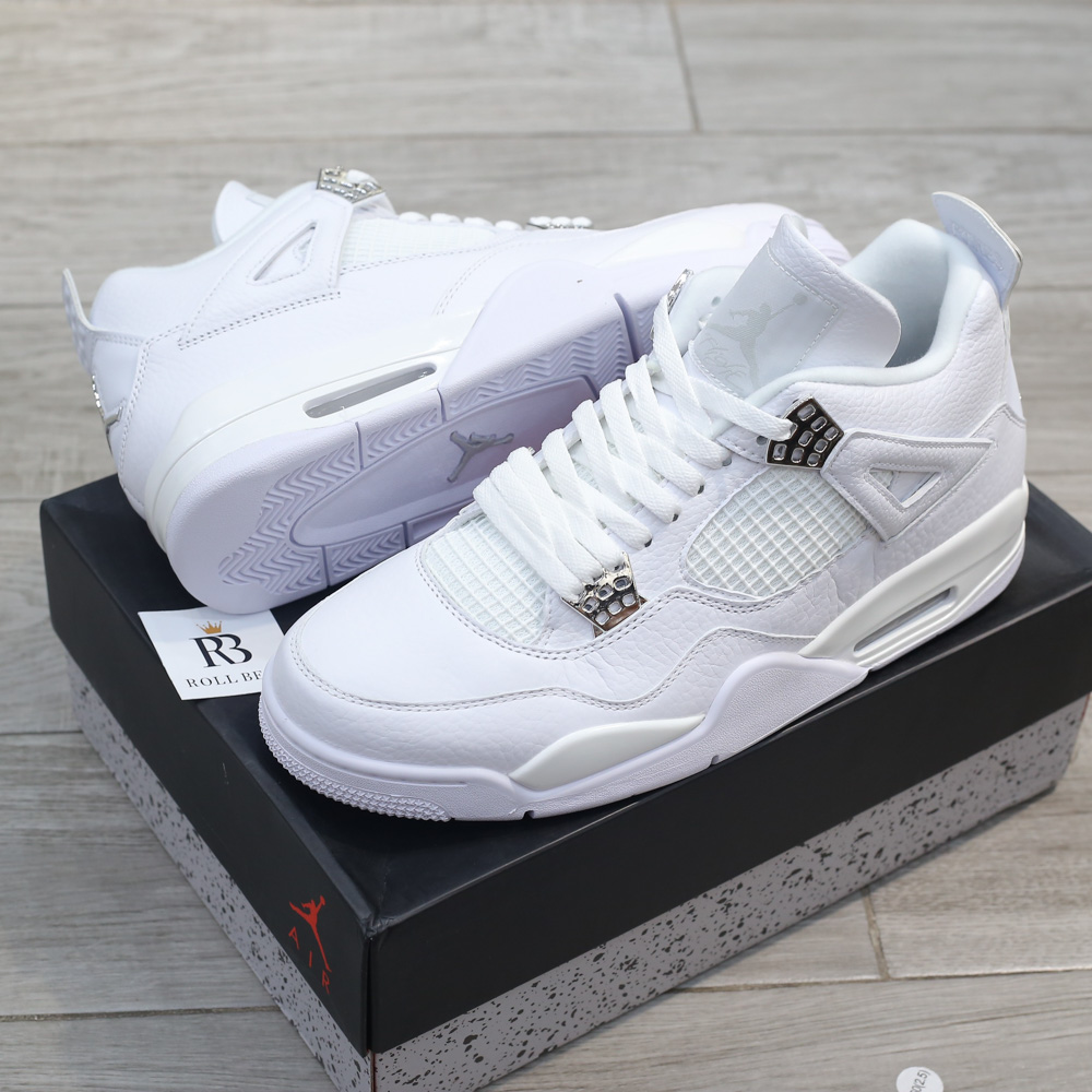 Giày Nike Air Jordan 4 Retro Pure Money (full trắng) Best Quality